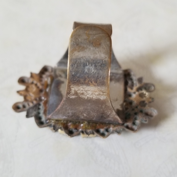 Hand Crafted Repurposed Vintage Infant of Prague Relic Medal Rhinestone Ring - Picture 8 of 16